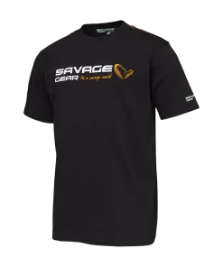 Savage Gear Signature T-Shirt Black Clothing/Waders