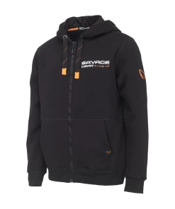 Savage Gear Urban Zip Hoodie Black Clothing/Waders