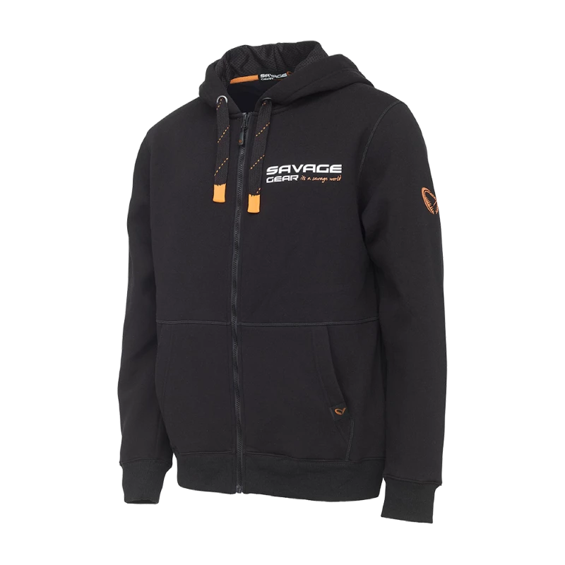Savage Gear Urban Zip Hoodie Black Clothing/Waders 1 Savage Gear Urban Zip Hoodie Black Clothing/Waders