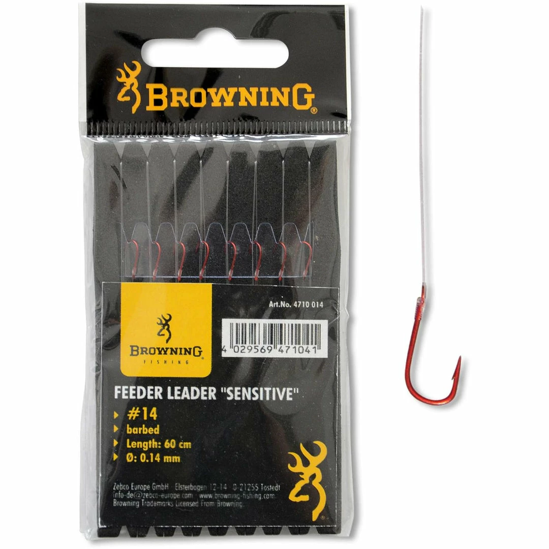 Browning Feeder Hook To Nylon Red Hooks 1 Browning Feeder Hook To Nylon Red Hooks