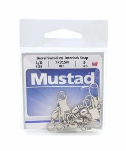 Sea Mustad Barrel Swivel With Interlock Snap