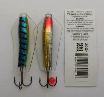 Wigston's Lures Wigston’s Tasmanian Devil 13.5gram Numbers 101 And Upwards 114 Wigston's Lures Wigston’s Tasmanian Devil 13.5gram Numbers 101 And Upwards