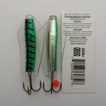 Wigston's Lures Wigston’s Tasmanian Devil 13.5gram Numbers 101 And Upwards 115 Wigston's Lures Wigston’s Tasmanian Devil 13.5gram Numbers 101 And Upwards