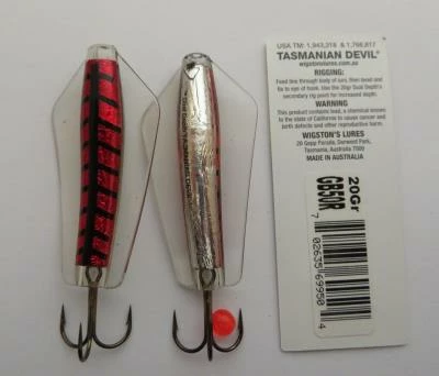 Wigston's Lures Wigston’s Tasmanian Devil 13.5gram Numbers 101 And Upwards 113 Wigston's Lures Wigston’s Tasmanian Devil 13.5gram Numbers 101 And Upwards