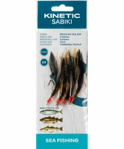 Kinetic Rooster Tail Rig Black/Copper Feathers/Hokkai