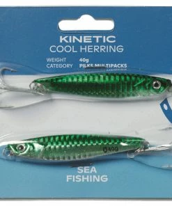 Sea Lures Kinetic Cool Herring 2pack Green/Silver