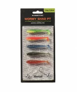 Kinetic Wormy Shad PT Mix 10cm Lures Soft