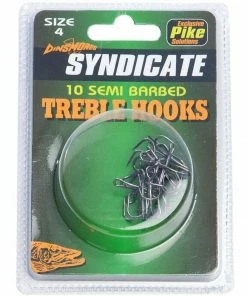 Pike/Predator Dinsmores Semi Barbed Treble Hooks