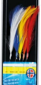 Mustad 5Hook Multi Coloured Feathers 3/0 Sea